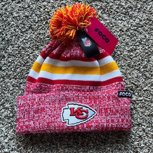 NFL Other - Foco NFL Kansas City Chiefs Beanie, KC Chiefs Cap, Chiefs Gear